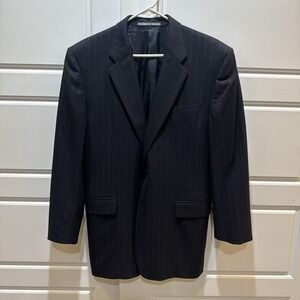 Hickey Freeman Nordstrom Blazer Mens 40 Navy Pinstripe Loro Piana Wool Jacket